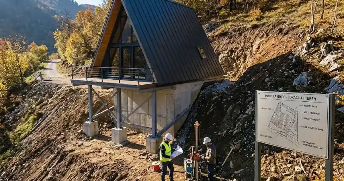 Geomehaničko ispitivanje tla i nivelacija strme parcele za A-frame vikendicu