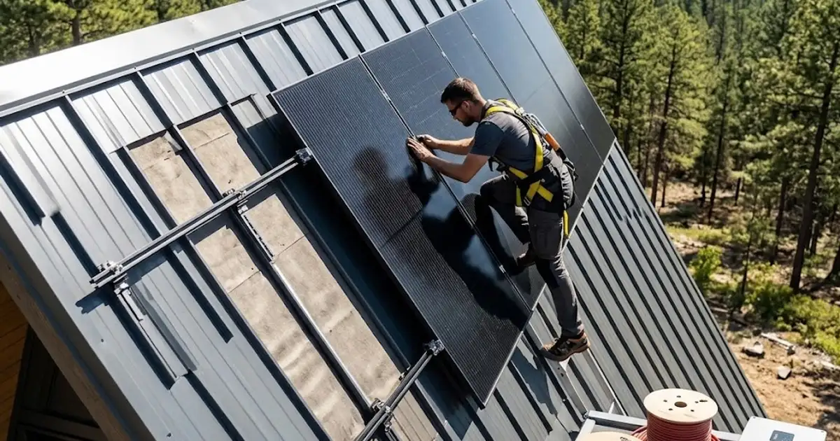 Solarni fotonaponski paneli i nezavisni energetski sistem A-frame kolibe