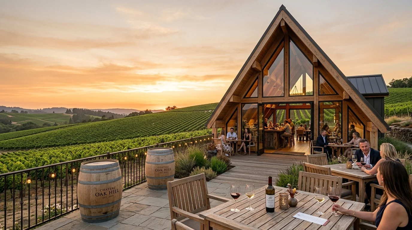 A-Frame vinska kućica: Degustacijska sala u vinogradu